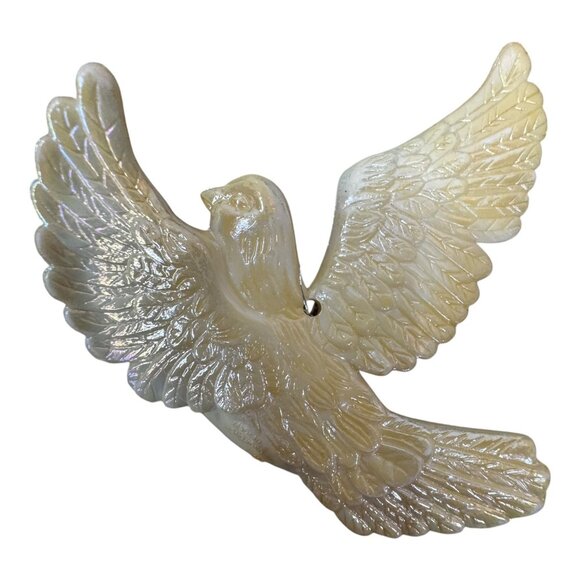 Set Of 10 Silvestri Vintage Iridescent & White Dove Ornaments 4 Christmas Tree - Picture 3 of 7